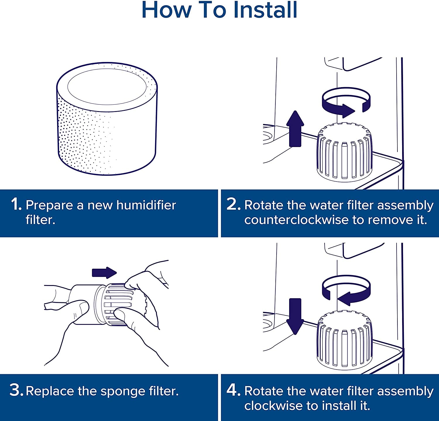 10-Pack Top Fill Humidifier Replacement Filters, Capture Particles to Improve Humidification Efficiency, for Classic160, Dual150, Dual200S, Classic300(S), LV600S, Oasismist450S, Superior6000S