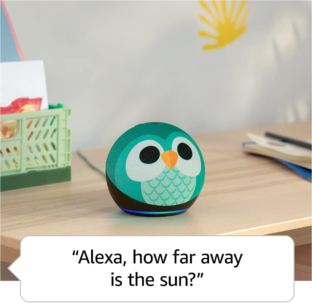 Echo Dot Kids (Newest Model), Designed for Kids, with Parental Controls, Includes 1 Year of  Kids+, Owl