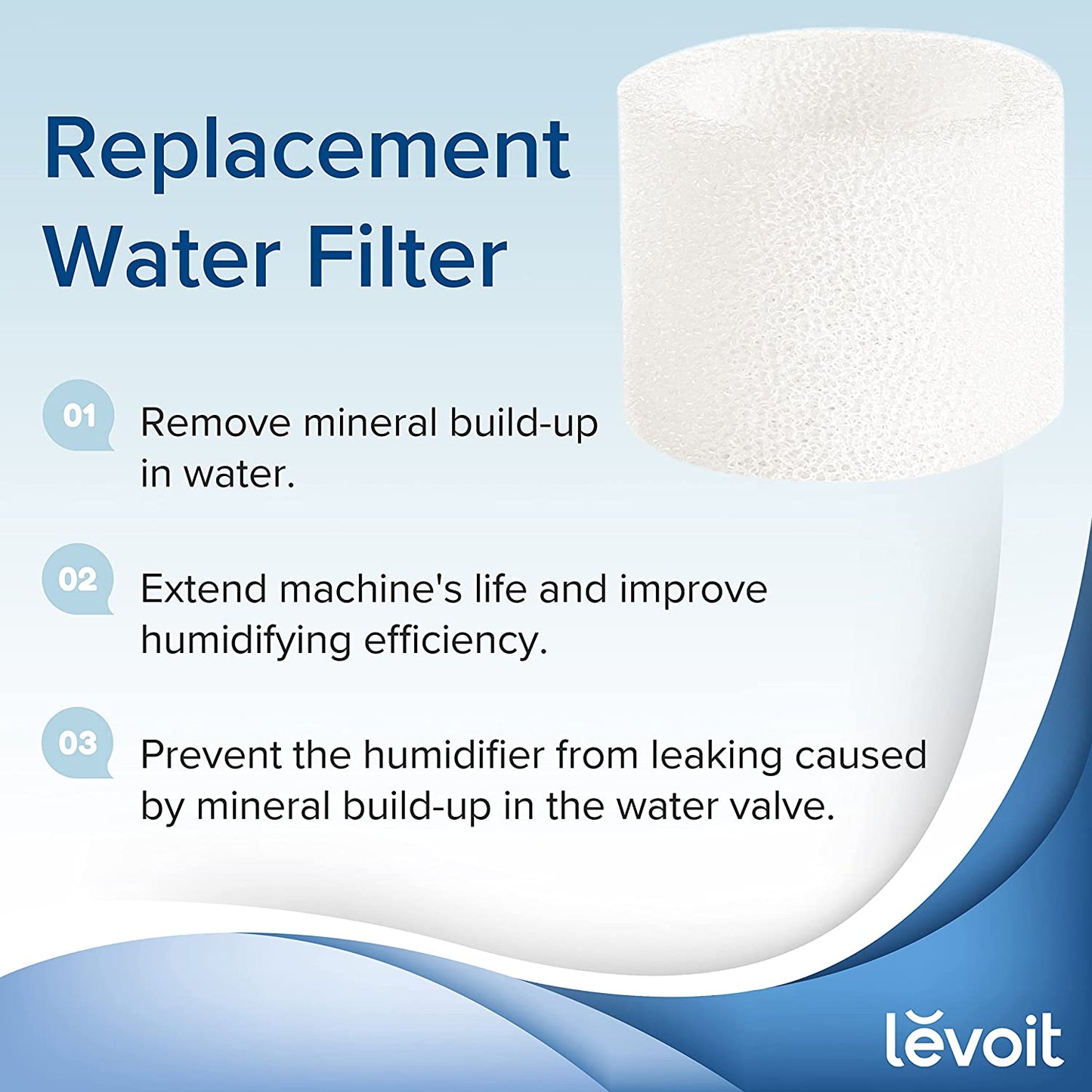 10-Pack Top Fill Humidifier Replacement Filters, Capture Particles to Improve Humidification Efficiency, for Classic160, Dual150, Dual200S, Classic300(S), LV600S, Oasismist450S, Superior6000S