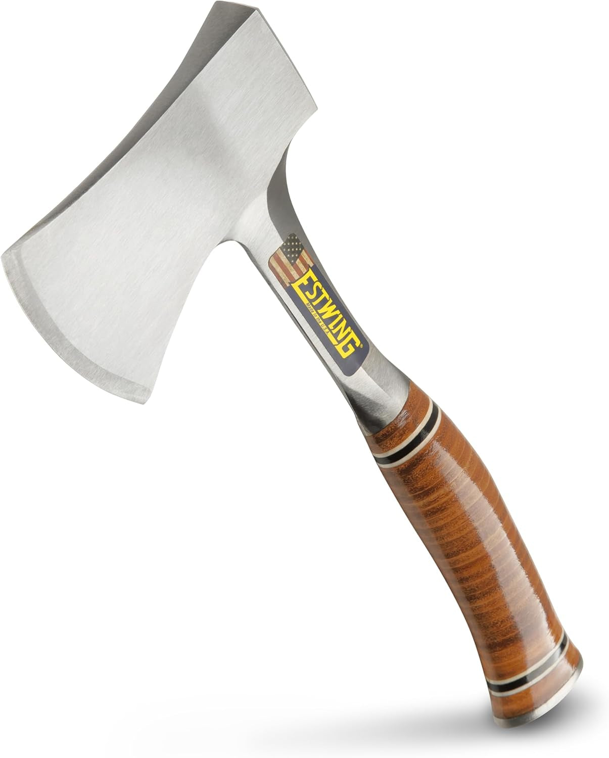 Sportsman'S Axe - 14" Camping Hatchet with Forged Steel Construction & Genuine Leather Grip - E24A