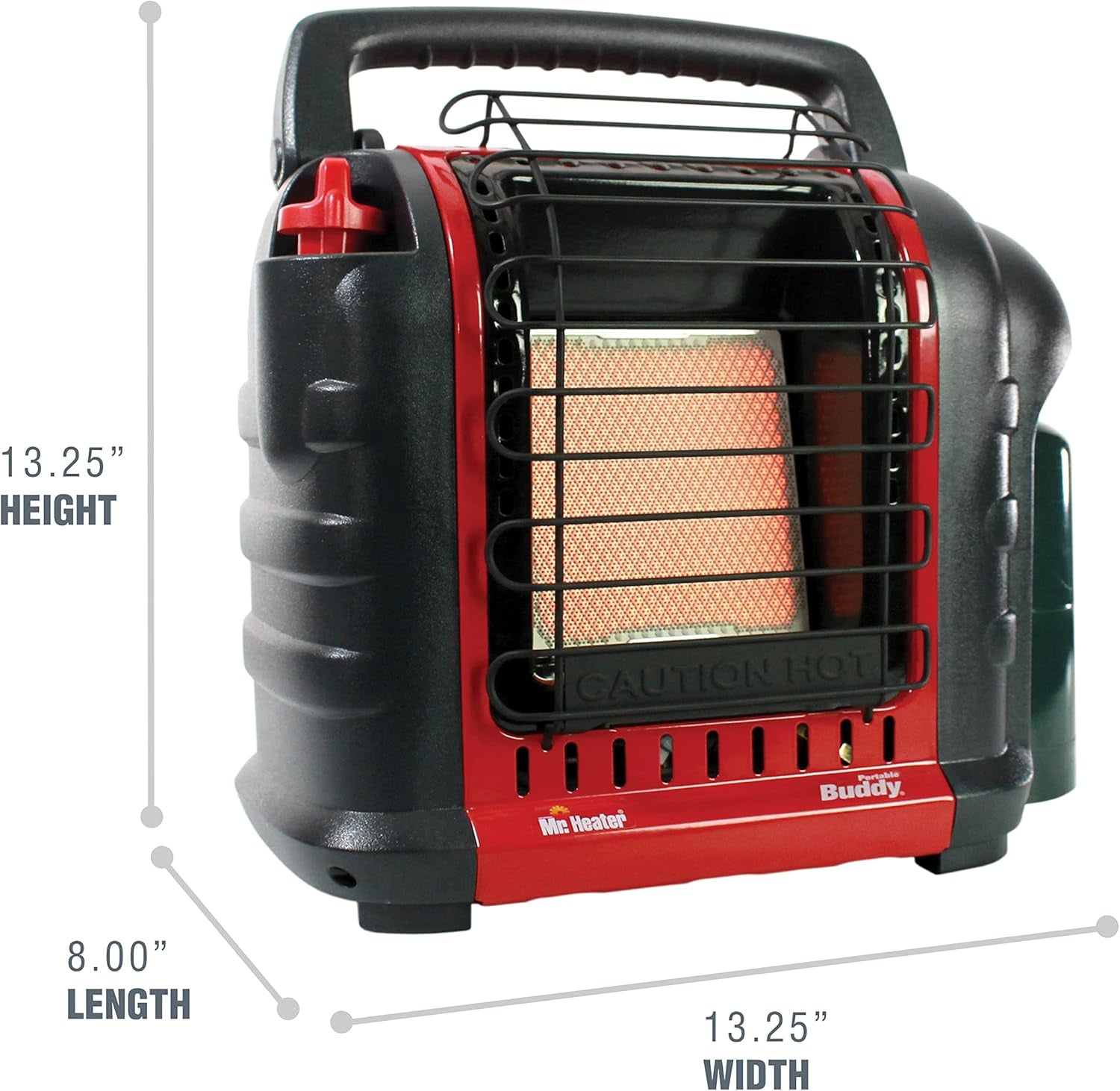 MH-F232000 Portable Buddy 9,000 BTU Propane Gas Radiant Heater with Piezo Igniter for Outdoor Camping, Job Site, Hunting, and Tailgates