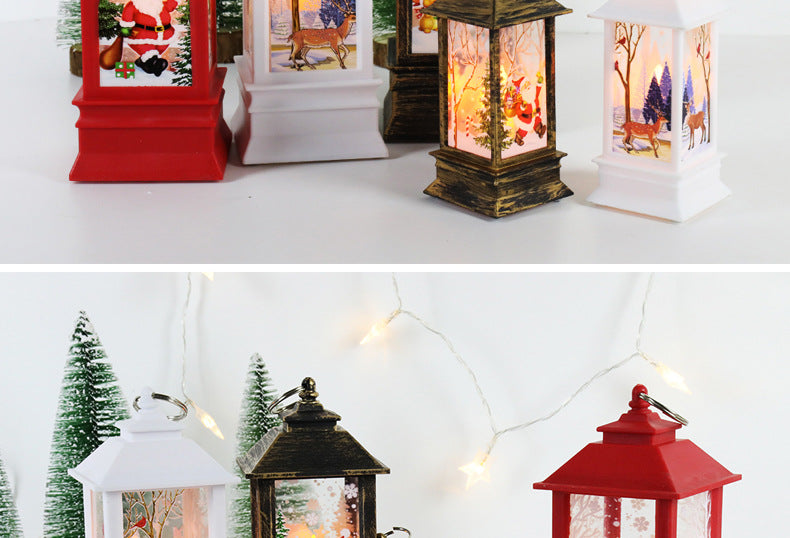 New Christmas Wind Lamp Candle Table Lamp Small Night Lamp Elderly Snowman Christmas Decoration Small Night Lamp Desktop Decorat