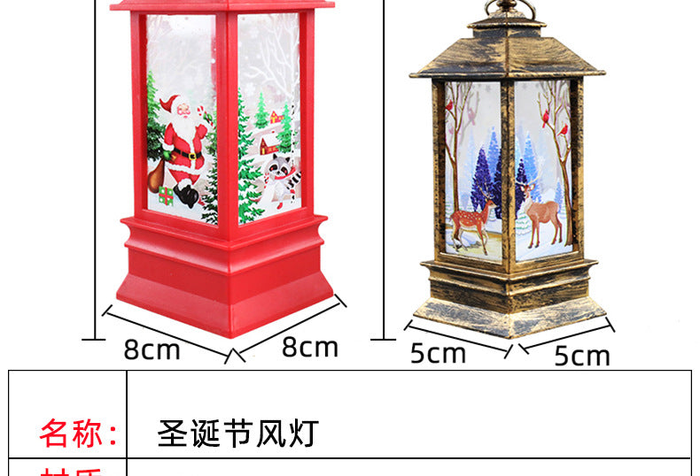 New Christmas Wind Lamp Candle Table Lamp Small Night Lamp Elderly Snowman Christmas Decoration Small Night Lamp Desktop Decorat