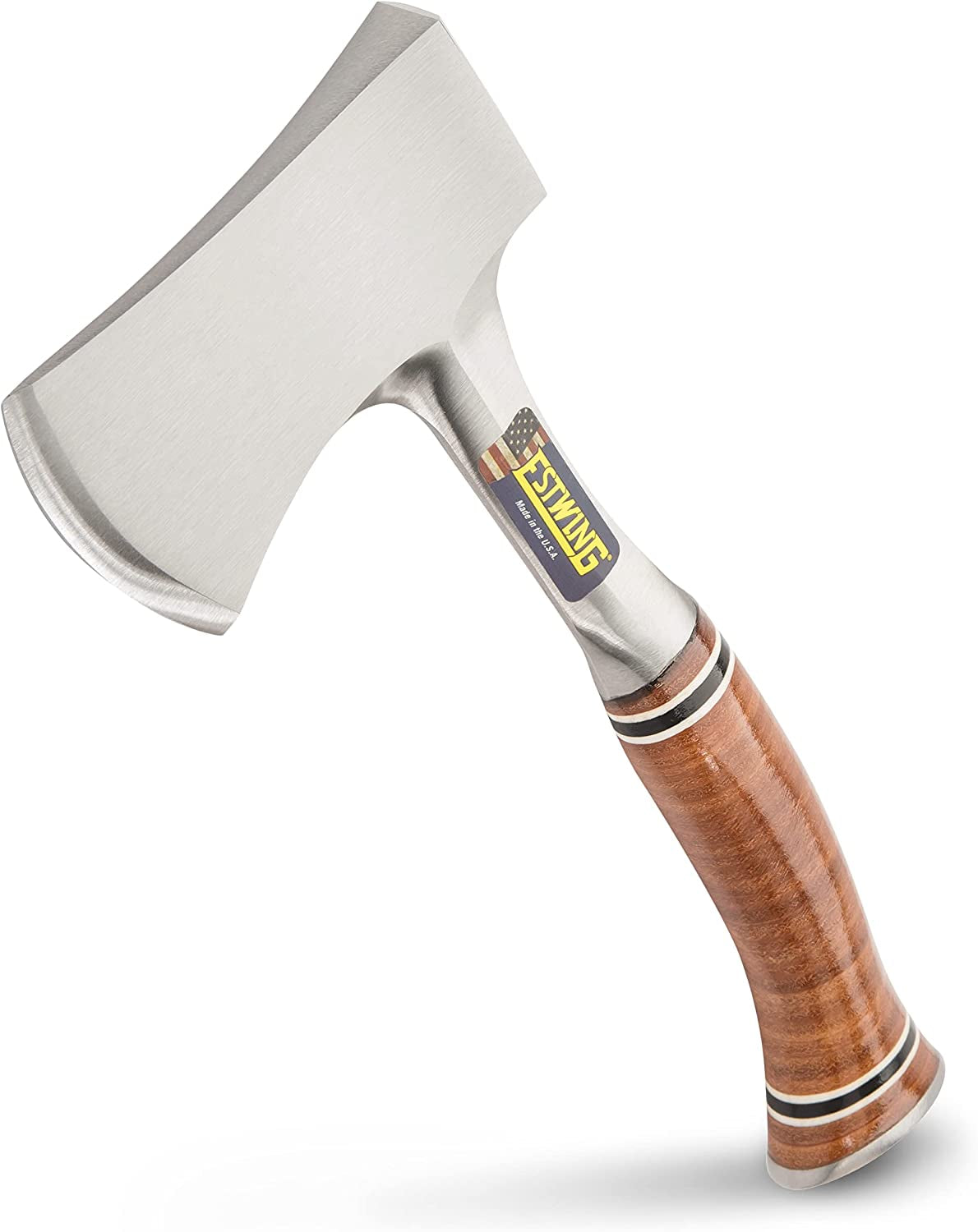 Sportsman'S Axe - 12" Camping Hatchet with Forged Steel Construction & Genuine Leather Grip - E14A