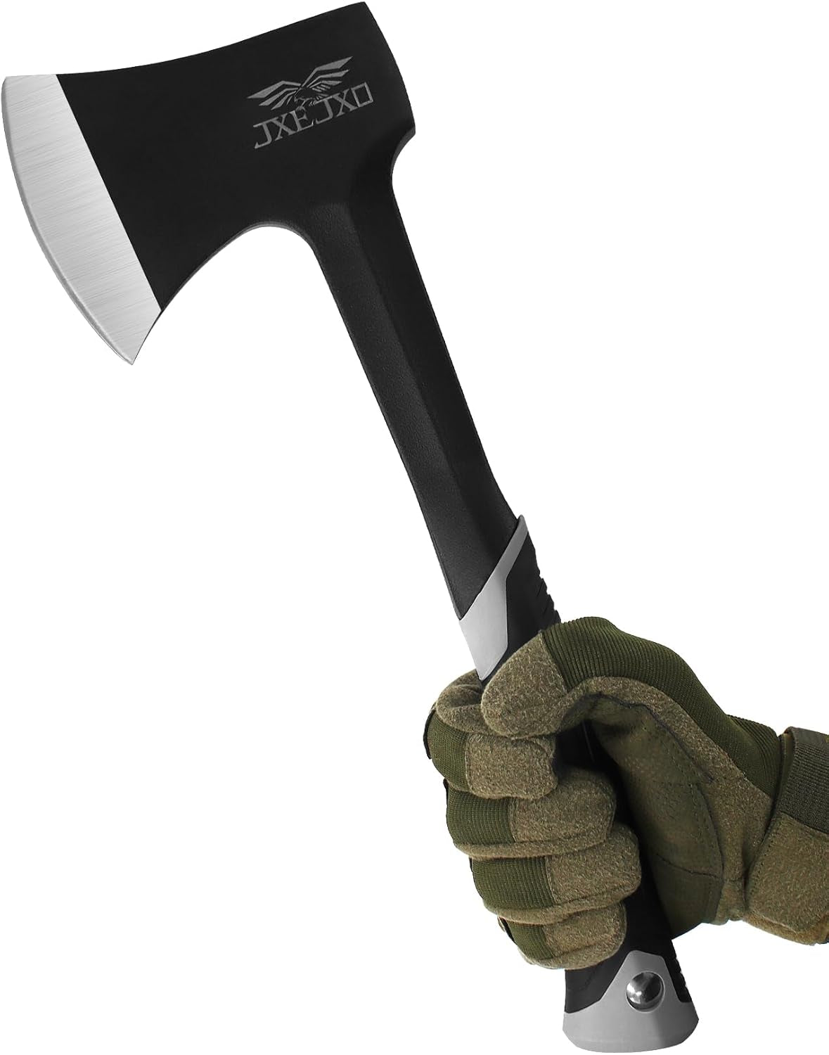 Camping Axe & Hatchets - 14.4" Chopping Axe with Sheath, Forged Steel Construction & Ergonomic Shock-Absorbing Grip (Grey