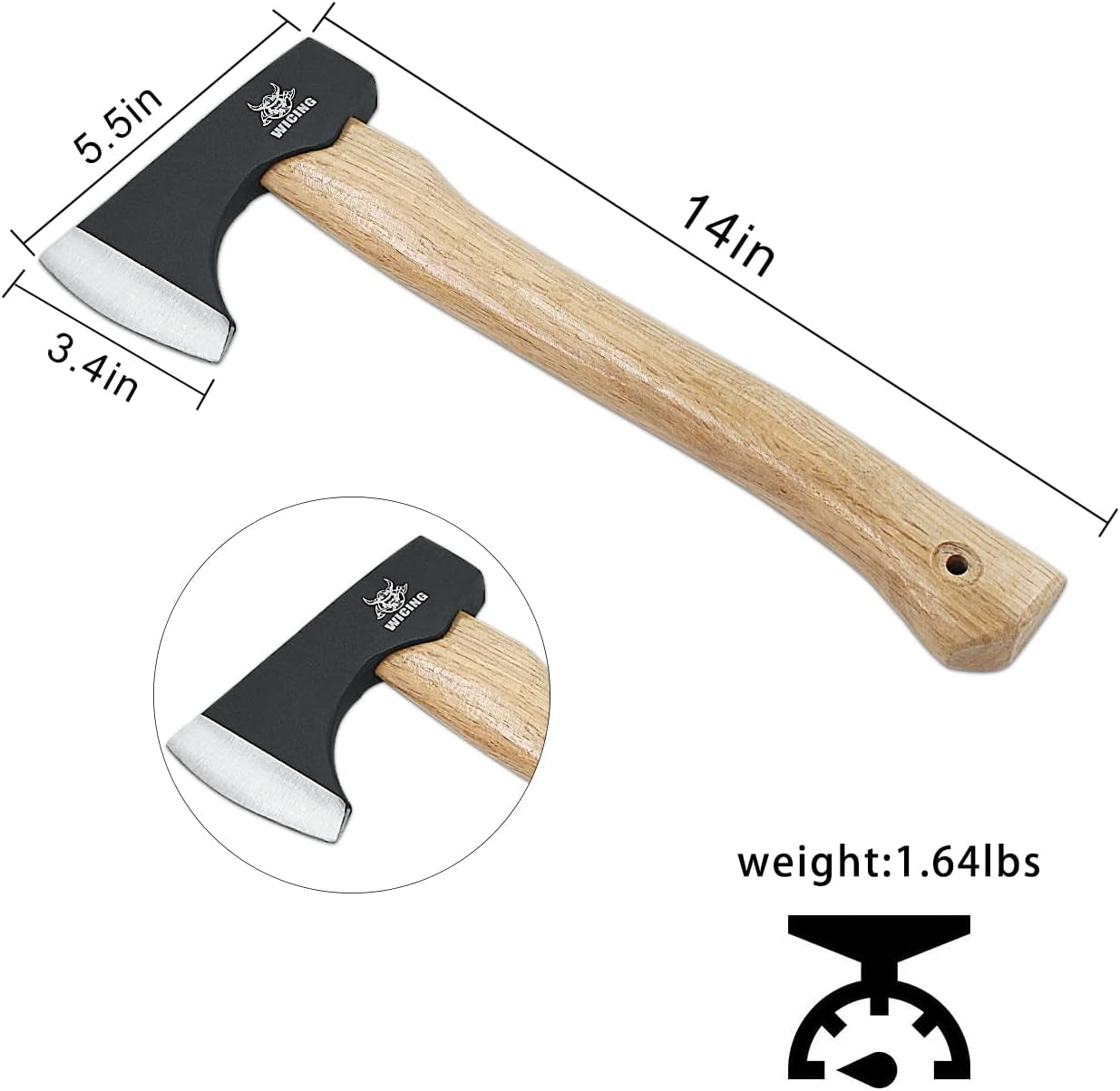 Throwing Axes - 14" Throwing Hatchet Great for Axe Throwing Competitions, High Carbon Steel Forged & Wooden Handle 3 Pack