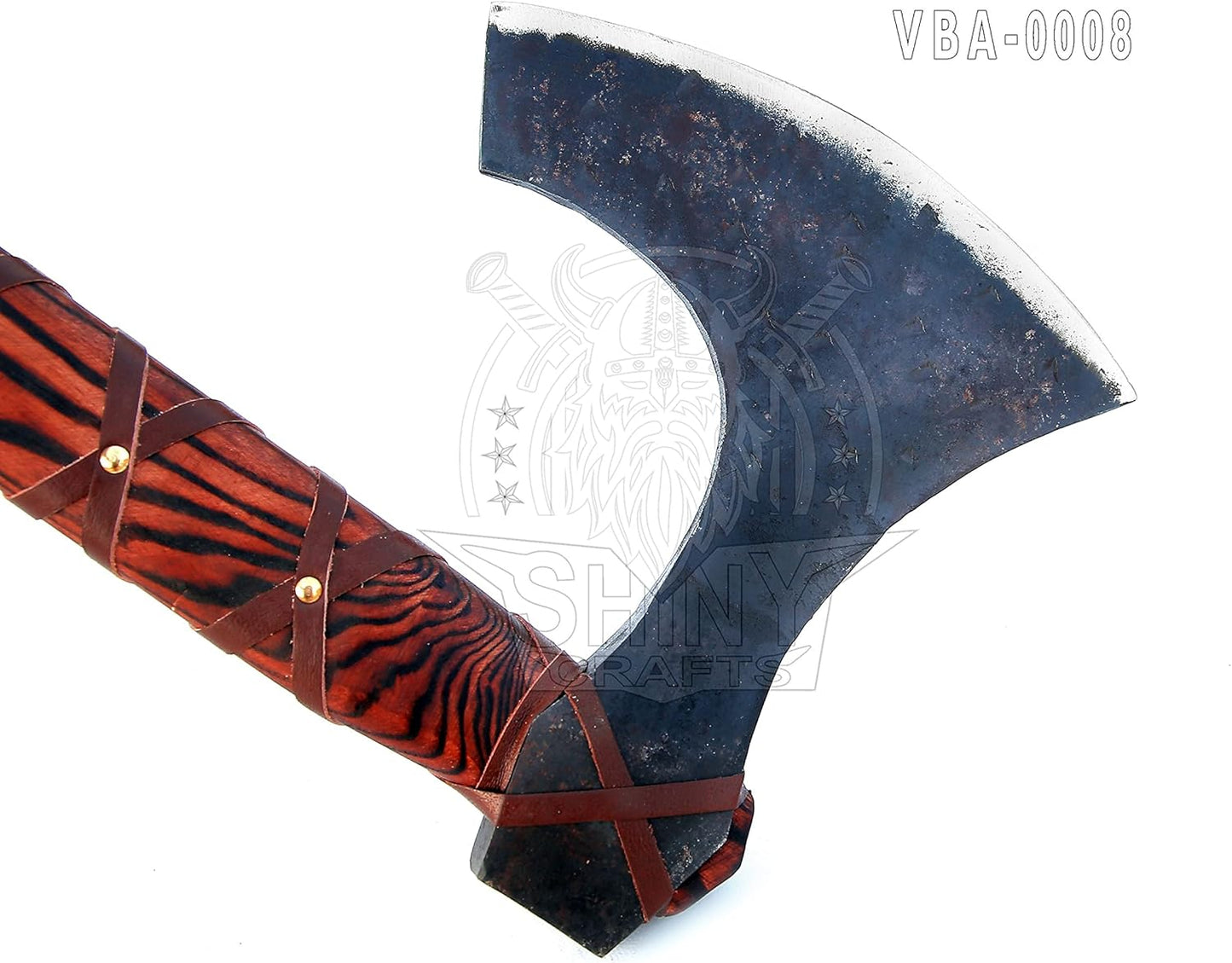 -Axes Handmade Viking Axe Hatchet Norse Axe- 40" Long Two-Handed Berserker Axe Forged Axe - Bearded Axe - with Sheath (VBA-08)