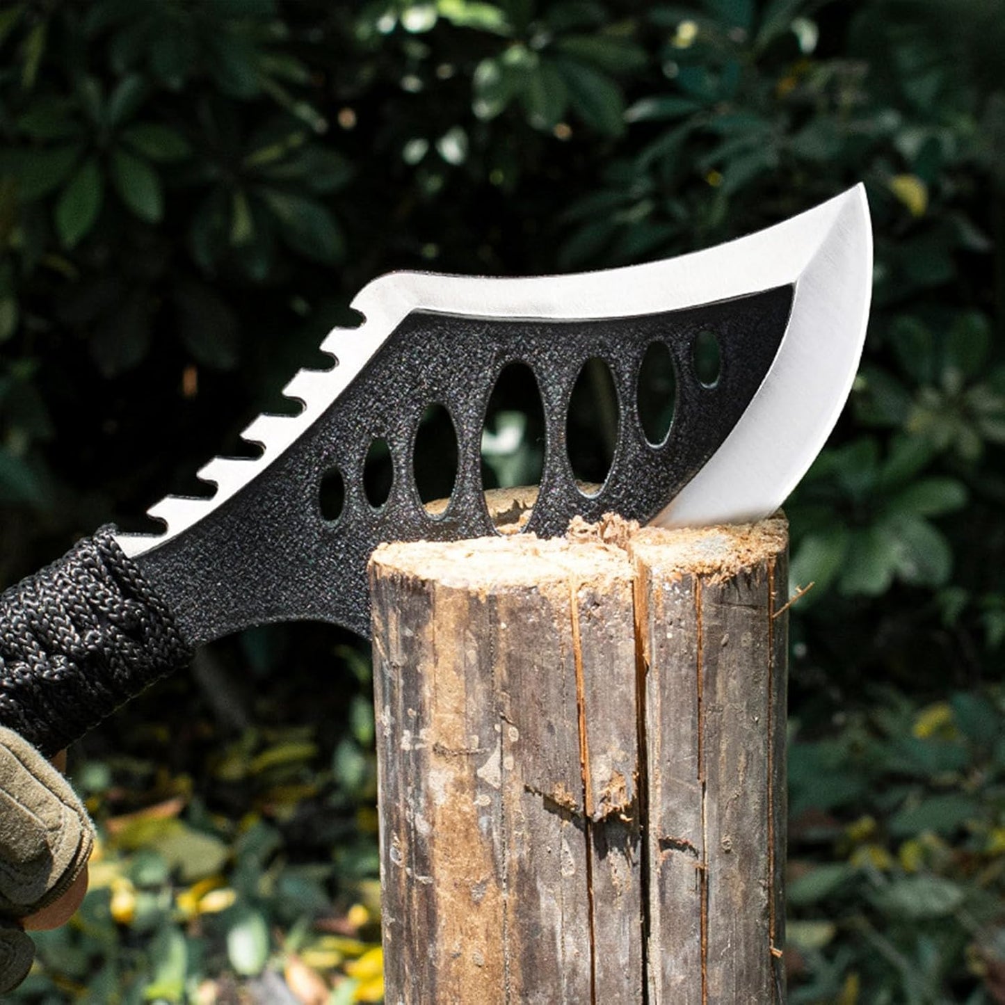 Lightweight Tactical Hatchets Small Camping Backpacking Axe with Nylon Fiber Handle for Bushcraft Outdoor Survival Hiking with Bottle Opener