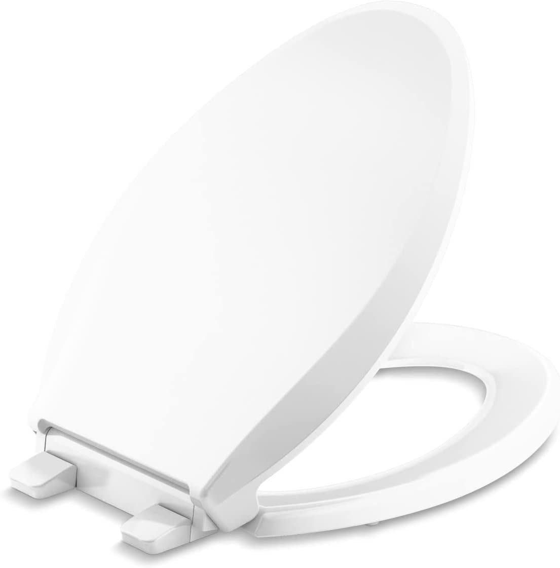 4636-RL-0 Cachet Readylatch Elongated Toilet Seat, Quiet-Close Lid and Seat, Countoured Seat, Grip-Tight Bumpers and Installation Hardware, White, 18.04"L X 14.18"W