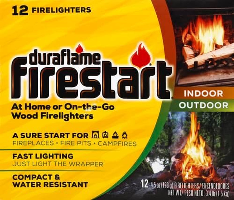 Firestart Indoor/Outdoor Firelighters, 12 Pack , Yellow