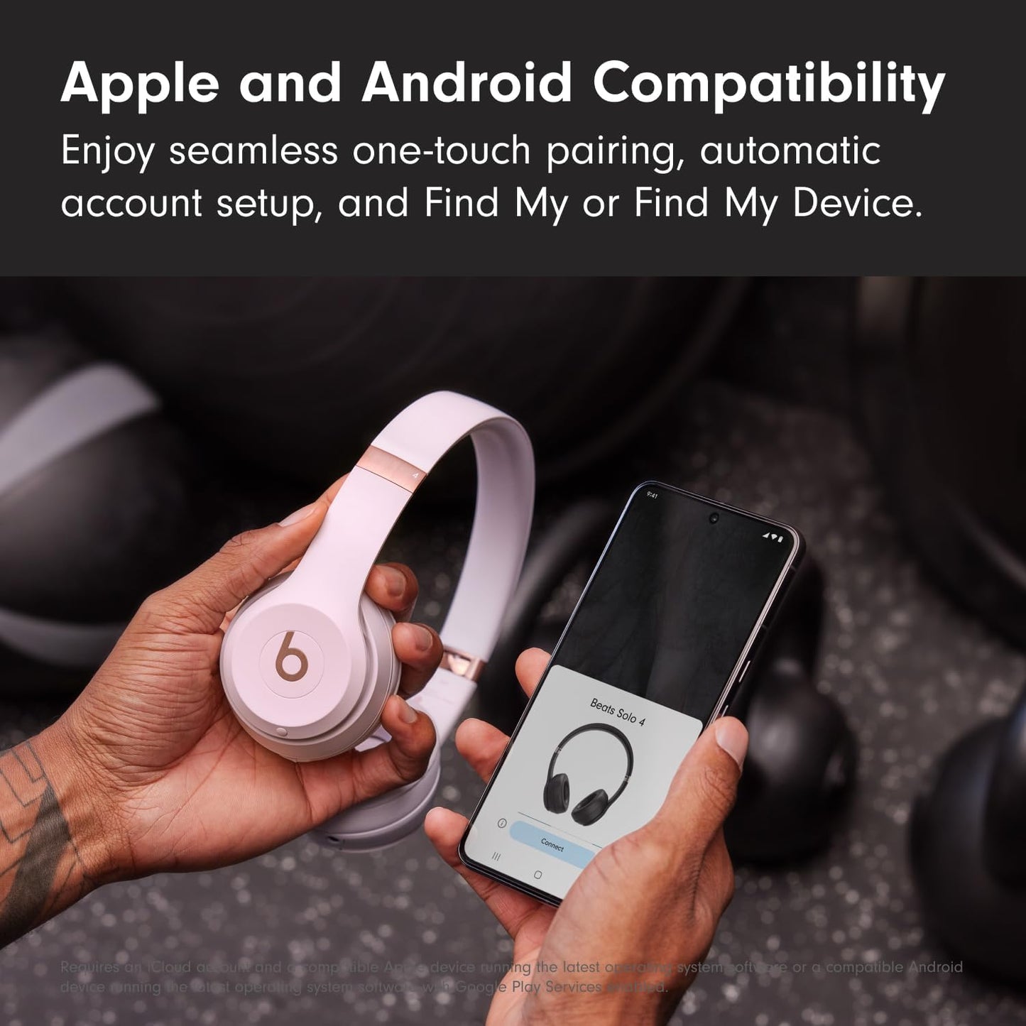 Solo 4 - Wireless Bluetooth On-Ear Headphones, Apple & Android Compatible, up to 50 Hours of Battery Life - Cloud Pink