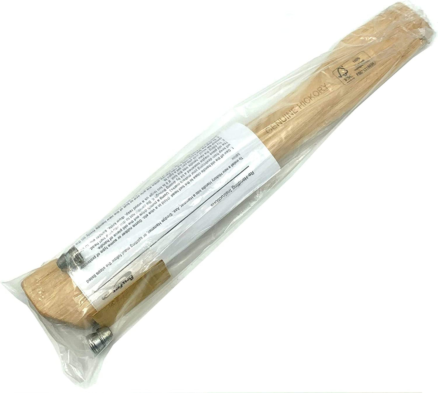 203652 Genuine Hickory Wood Replacement Handle for Camp Axe - 14" Complete Set with Wooden and Steel Wedges (14" - 1 Pack)