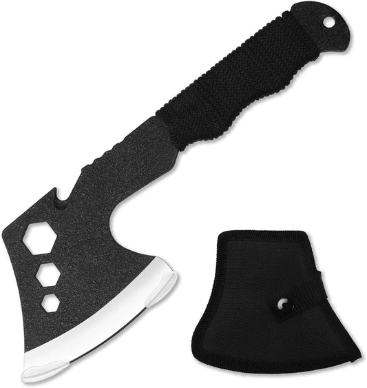 Outdoor Multifunctional Axe, Multifunctional Camping Chopping Firewood, Small Hand Axe, Tied Rope, Mountain Axe, Multi-Purpose Camping Tool Axe-