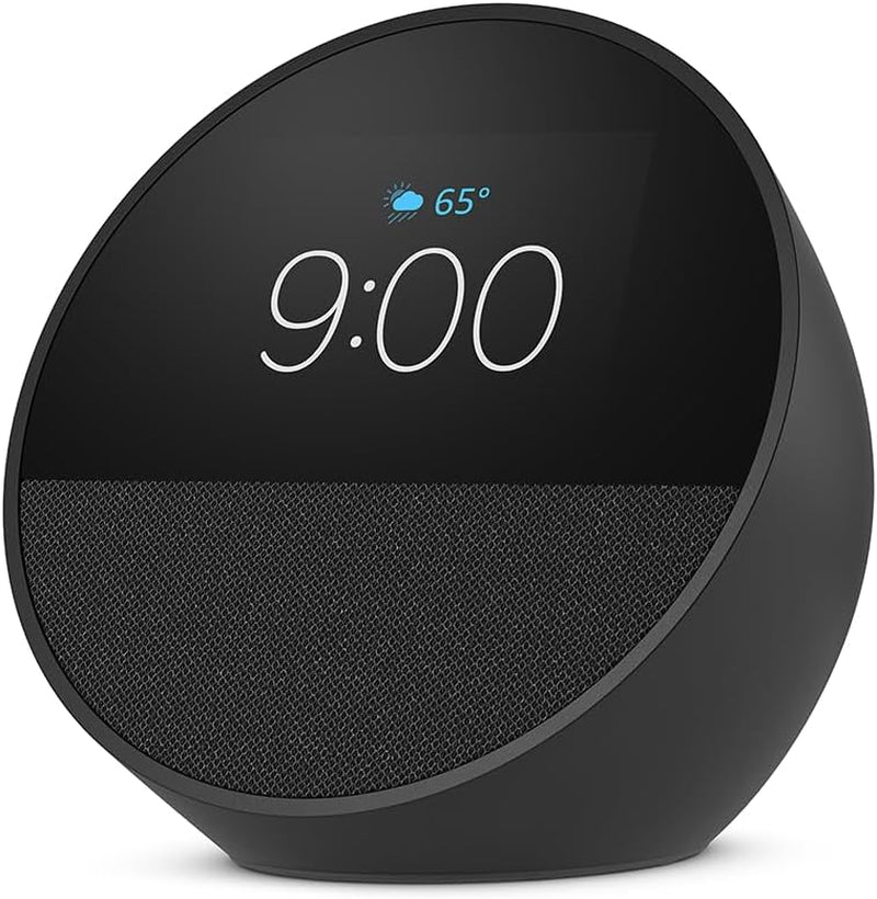 All-New  Echo Spot (Newest Model), Great for Nightstands, Offices and Kitchens, Smart Alarm Clock with Alexa and No Visual Ads, Black