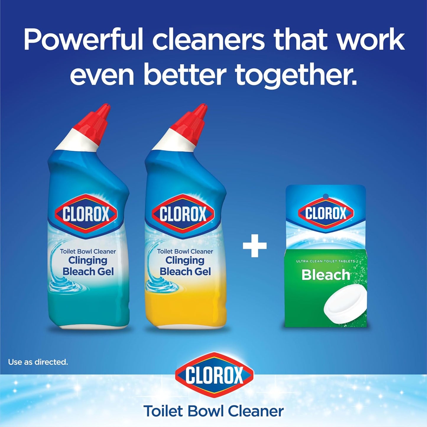 Toilet Bowl Cleaner, Clinging Bleach Gel, Ocean Mist - 24 Ounces, Pack of 2