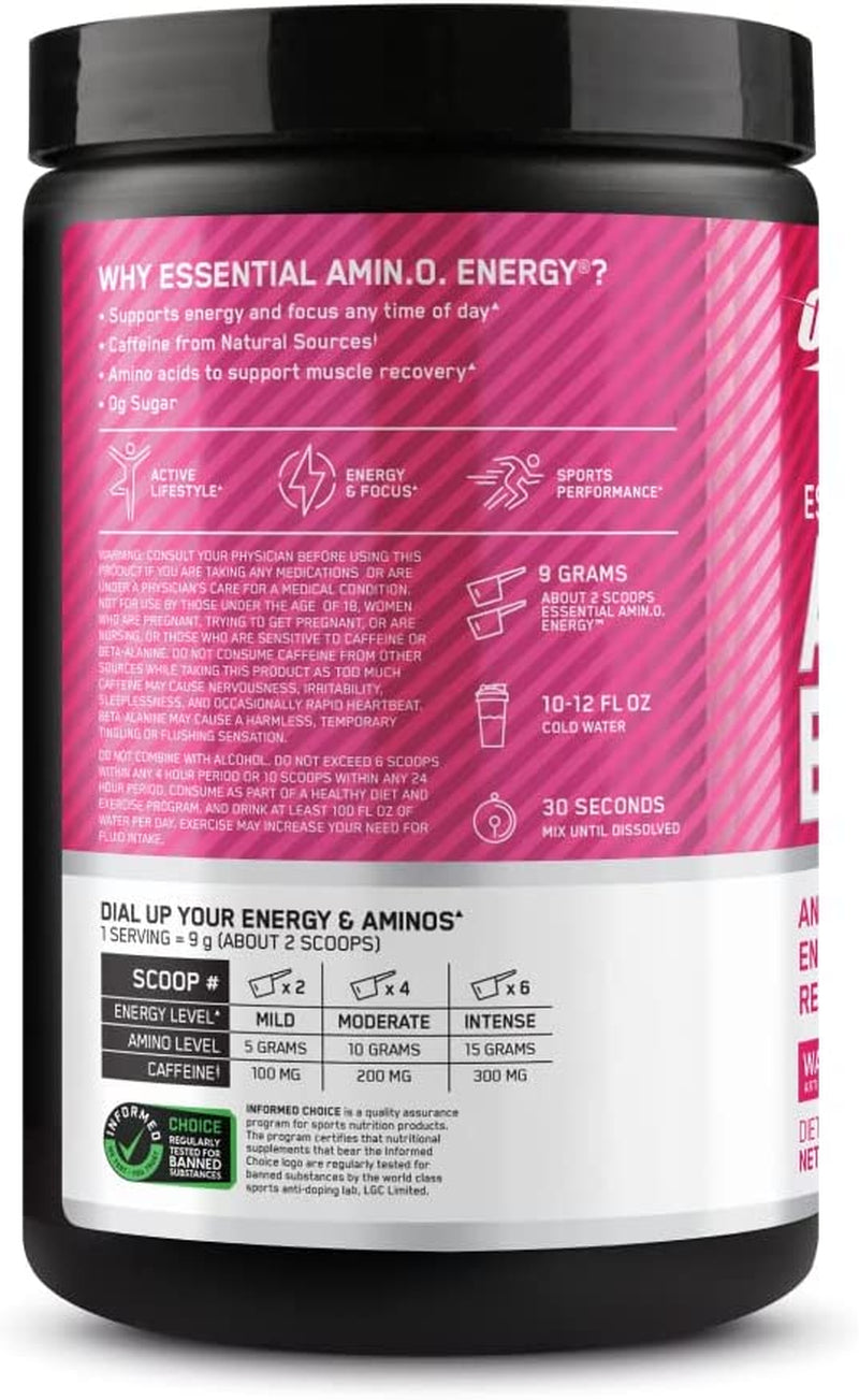 Amino Energy - Pre Workout with Green Tea, BCAA, Amino Acids, Keto Friendly, Green Coffee Extract, Energy Powder - Watermelon, 30 Servings (Packaging May Vary)