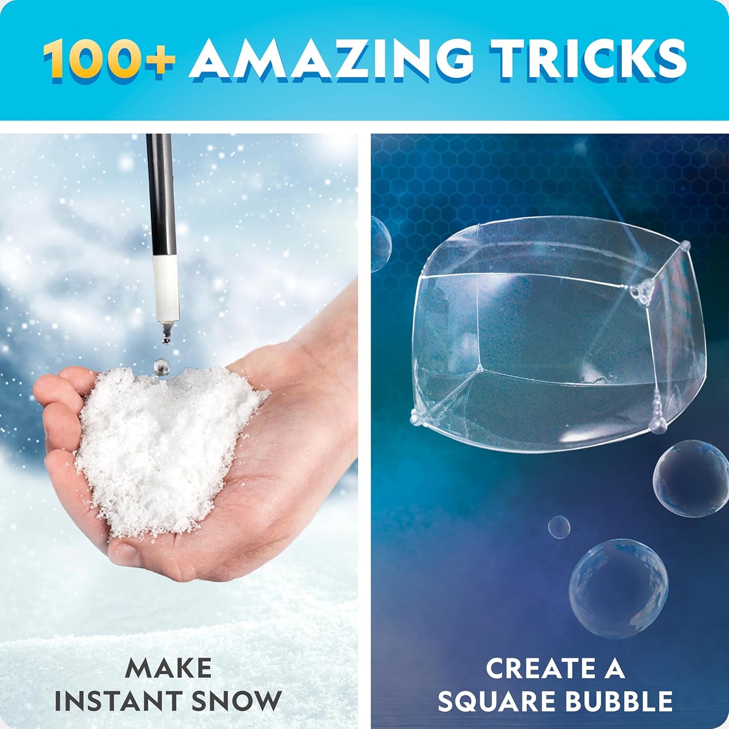 NATIONAL GEOGRAPHIC Science Magic Kit – Science Kit for Kids with 100+ Unique Experiments and Magic Tricks, Chemistry Set and STEM Project, a Great Gift for Boys and Girls (Amazon Exclusive)