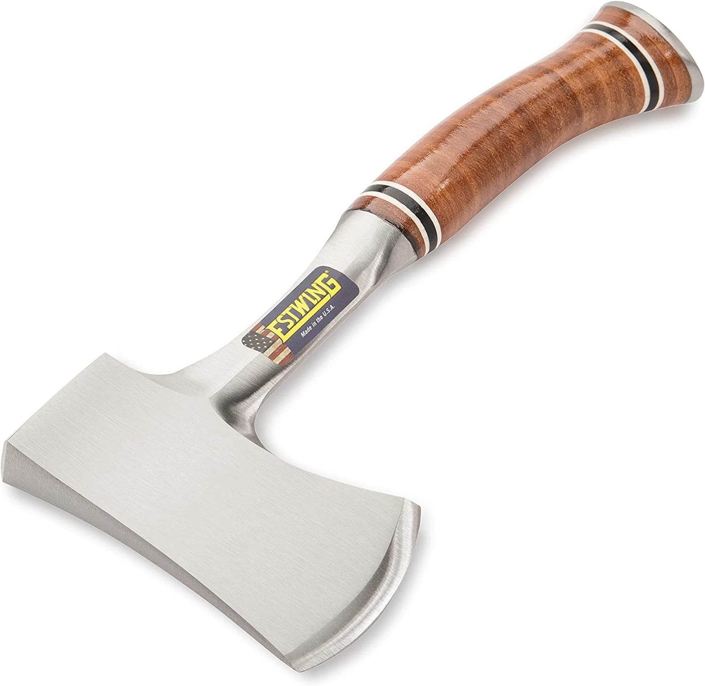 Sportsman'S Axe - 12" Camping Hatchet with Forged Steel Construction & Genuine Leather Grip - E14A