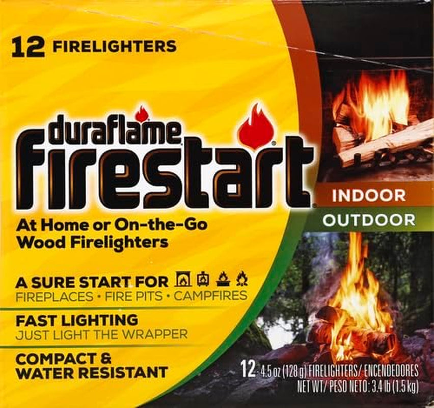 Firestart Indoor/Outdoor Firelighters, 12 Pack , Yellow