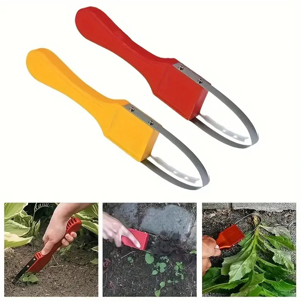 1PC Hand Loop Weeder Manual Cut Weed Roots Metal Sharp Blade Weed Remover Plastic Handle Ring Weeder for Yard Lawn and Planting