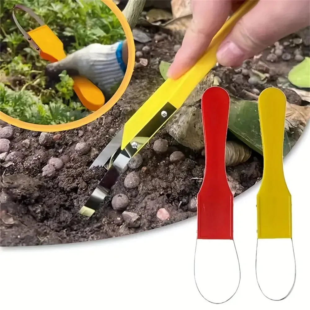 1PC Hand Loop Weeder Manual Cut Weed Roots Metal Sharp Blade Weed Remover Plastic Handle Ring Weeder for Yard Lawn and Planting