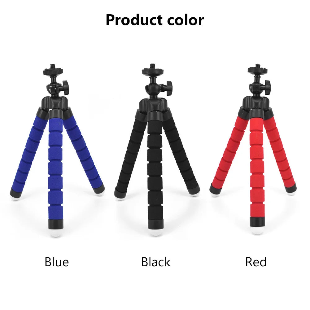 Flexible Sponge Octopus Phone Tripod bluetooth-compatible Remote Control For IPhone Samsung Xiaomi Huawei Phone Holder For All