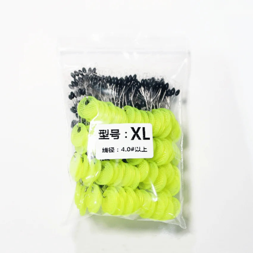 Fishing Rod 60pcs 10Group Resistance Space Beans Rubber Vertical Beans Not To Hurt The Line Carp Fishing Tackle Accessories