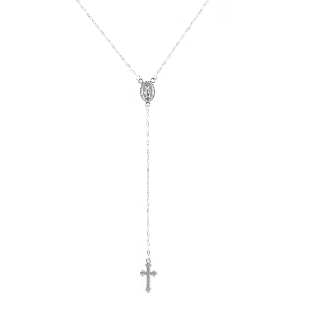 SUMENG 2024 New Fashion Vintage Christian Cross Bohemia Religious Rosary Pendant Necklace For Women Charm Jewelry Gifts