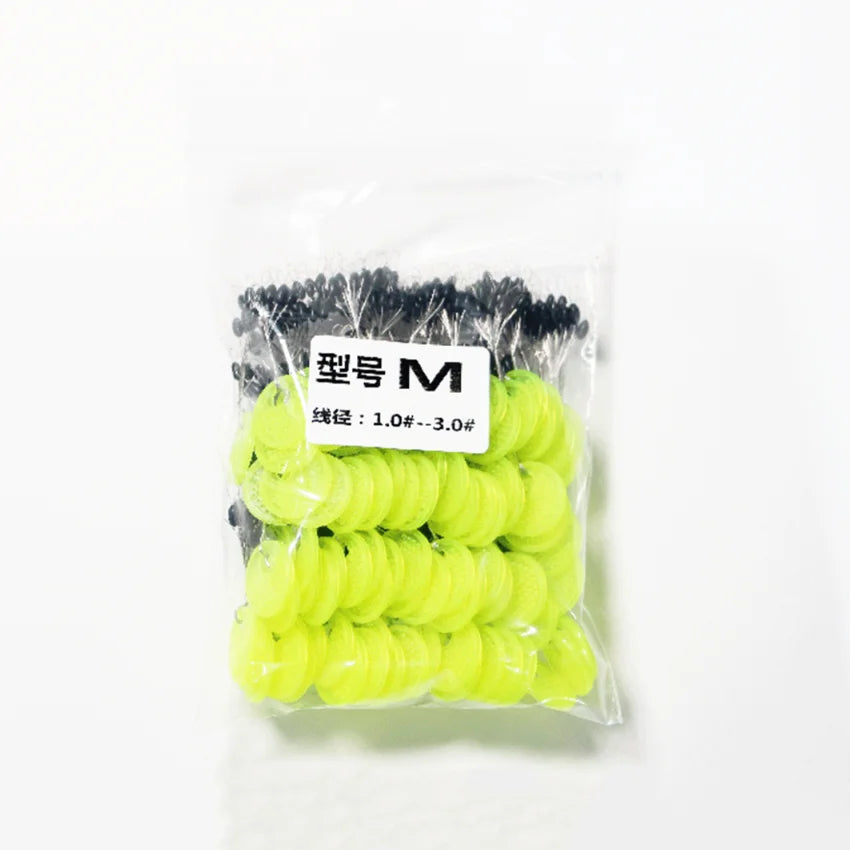 Fishing Rod 60pcs 10Group Resistance Space Beans Rubber Vertical Beans Not To Hurt The Line Carp Fishing Tackle Accessories