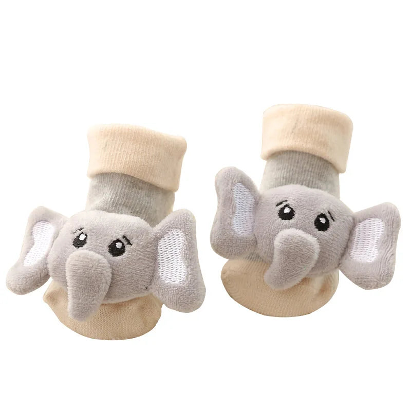 Baby out Footwear Newborn Socks more soft Bottom Winter Warm Velvet Baby learning to Walk Antiskid Cute Sock