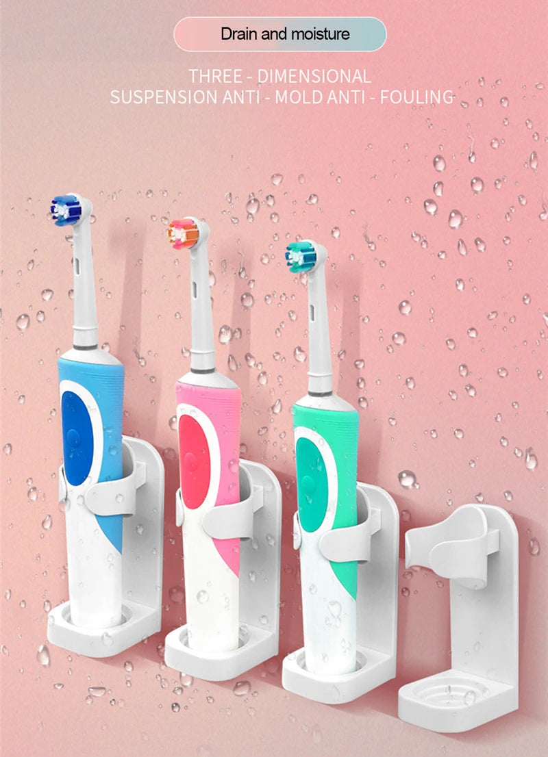 Traceless Toothbrush Holder Bath Wall-Mounted Electric Toothbrush Holders Adults Toothbrush Stand Hanger Bathroom Accessories