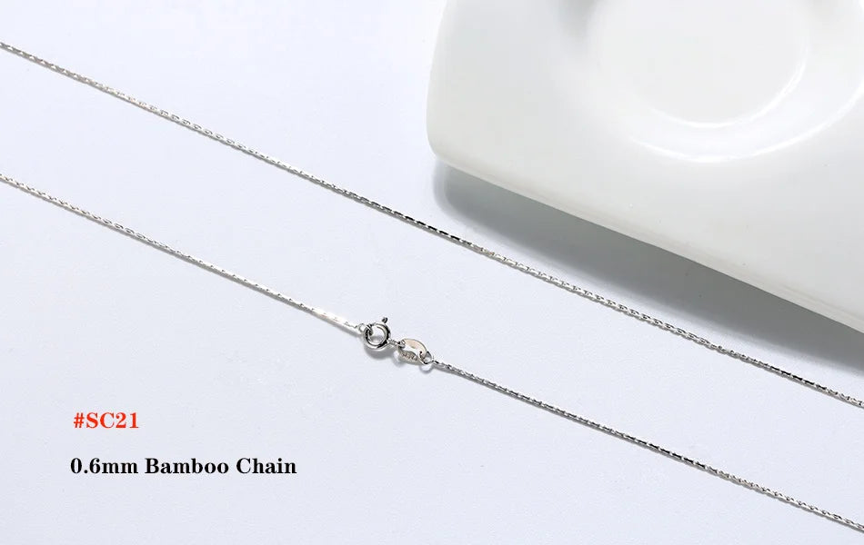 Rinntin 925 Sterling Silver Italian Handmade 1.2mm Chopin Chain Necklace for Women Fashion Simple Basic Neck Chain Jewelry SC53