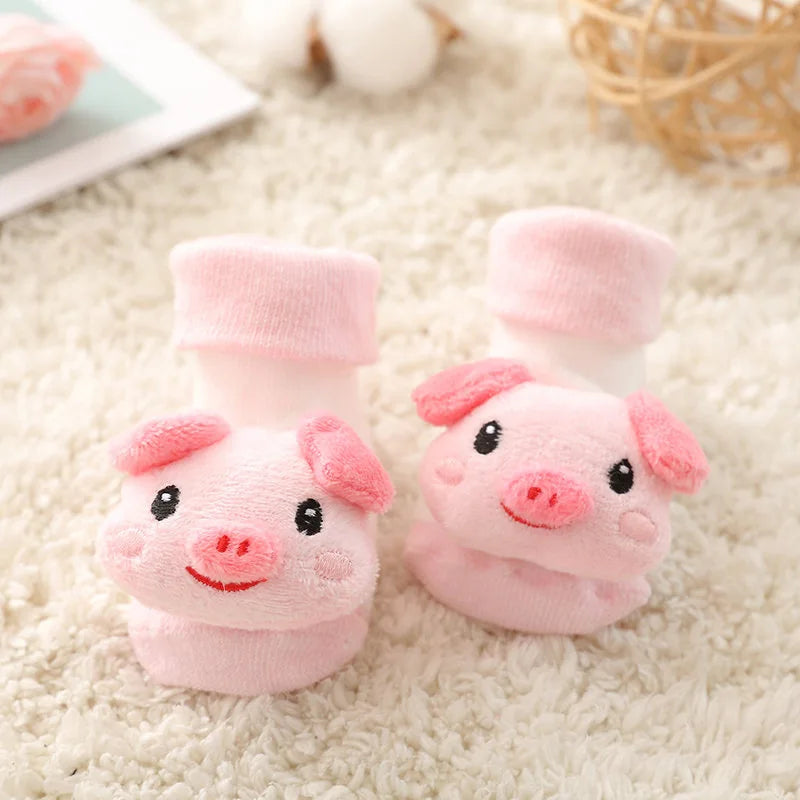 Baby out Footwear Newborn Socks more soft Bottom Winter Warm Velvet Baby learning to Walk Antiskid Cute Sock