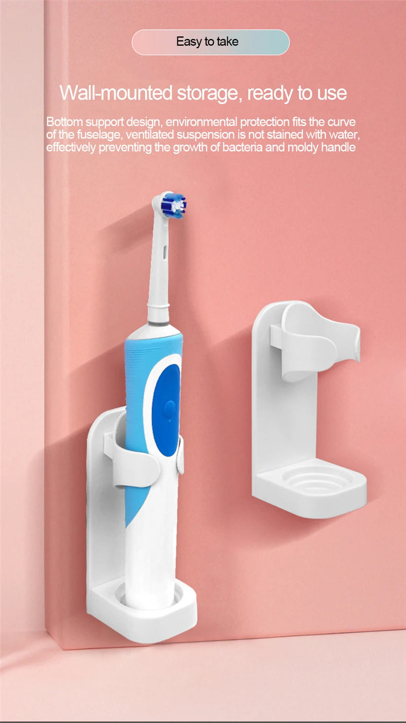 Traceless Toothbrush Holder Bath Wall-Mounted Electric Toothbrush Holders Adults Toothbrush Stand Hanger Bathroom Accessories