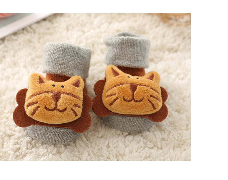 Baby out Footwear Newborn Socks more soft Bottom Winter Warm Velvet Baby learning to Walk Antiskid Cute Sock