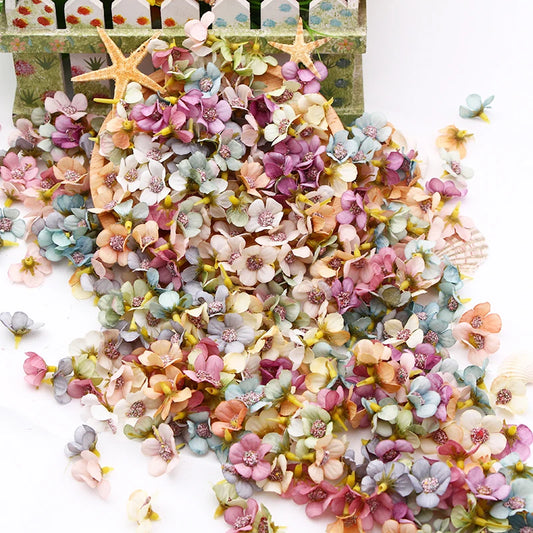 50/100pcs Multicolor Daisy Flower Head Mini Silk Artificial Flower For Wedding Engagement Party Home Decor DIY Garland Headdress