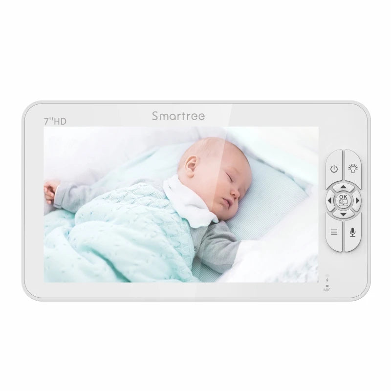 SM70V2 7" 1080P HD Split Screen Video Baby Monitor with two Camera, Hack Proof, Remote Zoom/Pan/Tilt, 4000mAh Battery