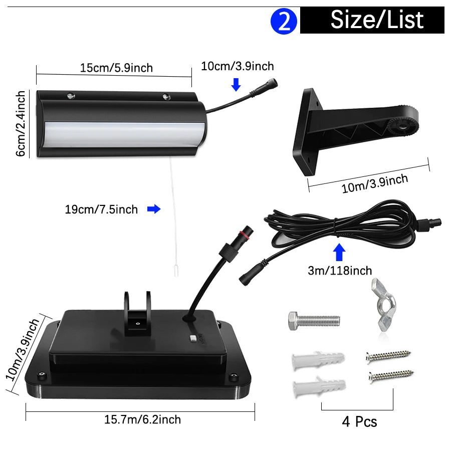 Upgraded Solar Pendant Lights Outdoor Indoor Auto On Off Solar Lamp for Barn Room Balcony Chicken With Pull Switch And 3m Line