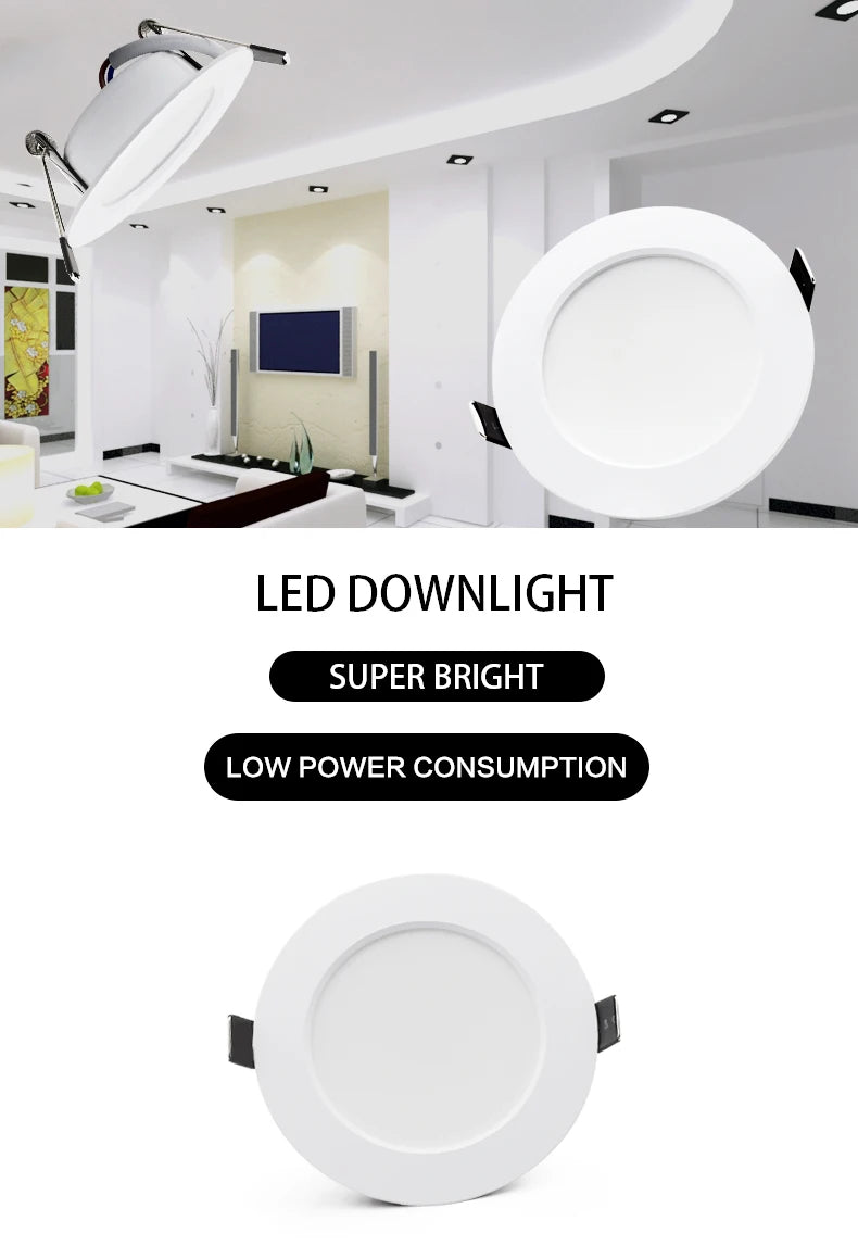 7W 9W 12W 15W 18W Spot LED Downlight AC 220V 240V Waterproof Warm White Cold White Kitchen Round Recessed Lamp LED Spot Lighting