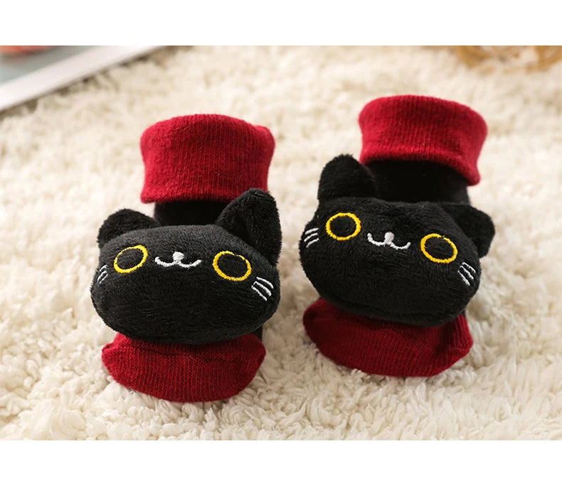 Baby out Footwear Newborn Socks more soft Bottom Winter Warm Velvet Baby learning to Walk Antiskid Cute Sock