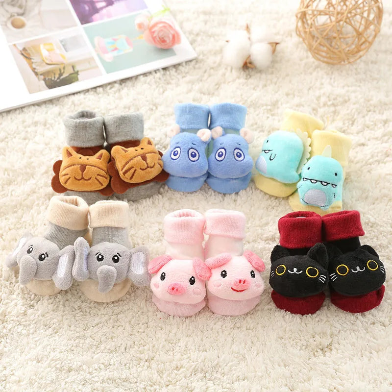 Baby out Footwear Newborn Socks more soft Bottom Winter Warm Velvet Baby learning to Walk Antiskid Cute Sock