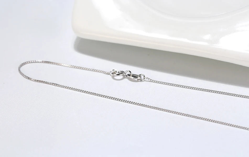 Rinntin 925 Sterling Silver Italian Handmade 1.2mm Chopin Chain Necklace for Women Fashion Simple Basic Neck Chain Jewelry SC53