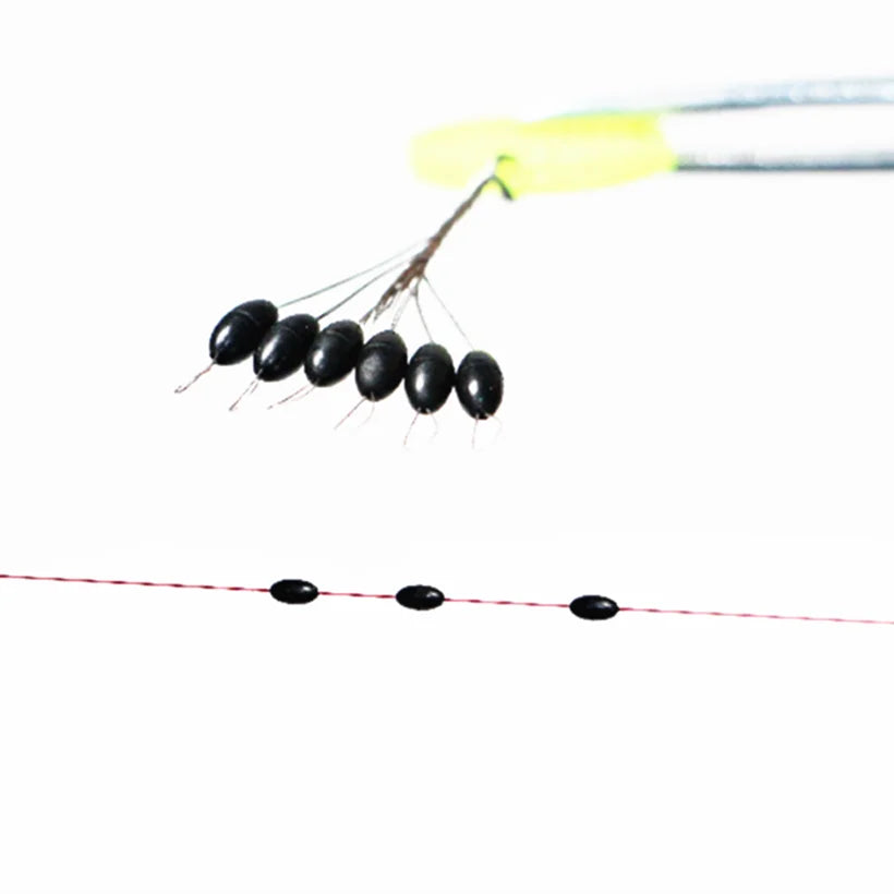 Fishing Rod 60pcs 10Group Resistance Space Beans Rubber Vertical Beans Not To Hurt The Line Carp Fishing Tackle Accessories