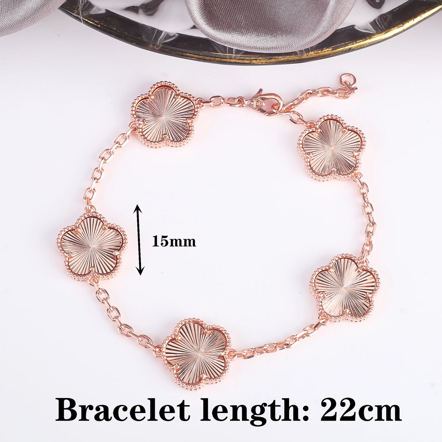 Hot Sale 11 Color Natural Stone Five Leaf Flower Plant Adjustable Bracelet Classic for Woman Fashion Party Jewelry Gift Clover