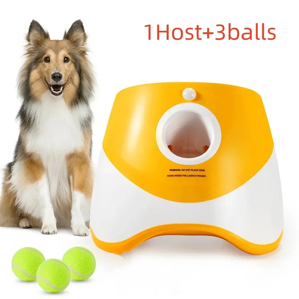 Dog Toys Automatic Ball Launcher Throwing Machine Catapult Pet Toys Tennis Launcher Outdoor Interactive Training Accessories