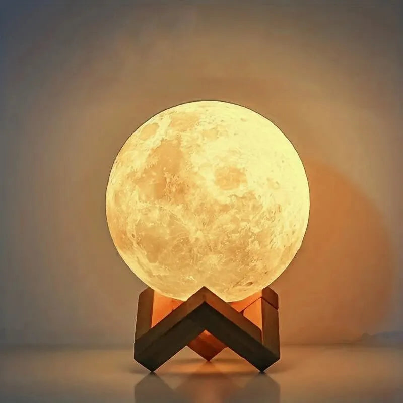 LED Night Light 3d Printing Moonlight 8 cm Bedroom Decoration Moonlight Children Christmas New Year Gift Decor Lighting Atmosphe