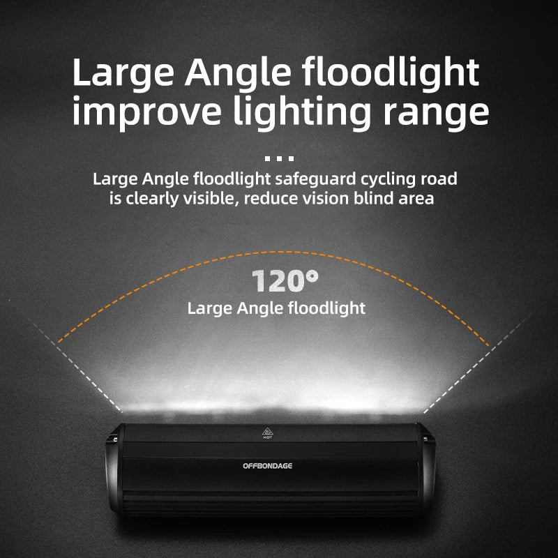 OFFBONDAGE Bicycle Light Front Bike Light 8000mAh Waterproof Flashlight USB Charging MTB Road Cycling Lamp Accessories