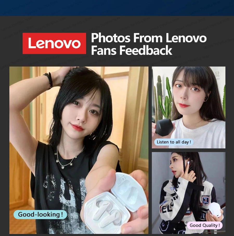 Lenovo GM2 Pro Bluetooth 5.3 Earphones Sports Headset Wireless In-Ear Gaming Low Latency Dual Mode Music Headphones New