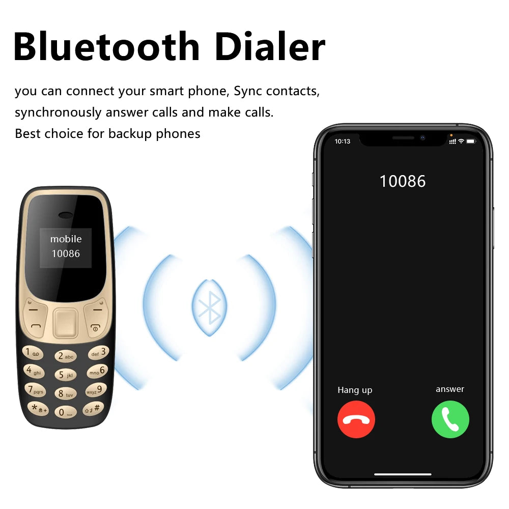 SERVO Small Mobile Phone Bluetooth Dialer Magic voice Low Radiation Telephone Call Recording 2/3 SIM GSM Unlocked Mini Cellphone