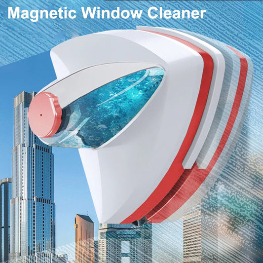 Magnetic Window Cleaner Brush Double-Side Automatic Water Discharge Wiper Glass Window Brush Cleaning Household Tools Cleaning